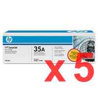 5 x Genuine HP CB435A Toner Cartridge 35A