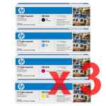 3 Lots of 4 Pack Genuine HP CB540A CB541A CB542A CB543A Toner Cartridge Set 125A