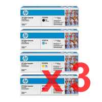 3 Lots of 4 Pack Genuine HP CC530A CC531A CC532A CC533A Toner Cartridge Set 304A