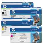 4 Pack Genuine HP CE250X CE251A CE252A CE253A Toner Cartridge Set 504X 504A