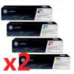 2 Lots of 4 Pack Genuine HP CE310A CE311A CE312A CE313A Toner Cartridge Set 126A