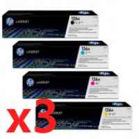 3 Lots of 4 Pack Genuine HP CE310A CE311A CE312A CE313A Toner Cartridge Set 126A