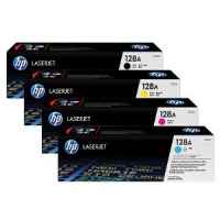 4 Pack Genuine HP CE320A CE321A CE322A CE323A Toner Cartridge Set 128A