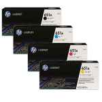 4 Pack Genuine HP CE340A CE341A CE343A CE342A Toner Cartridge Set 651A