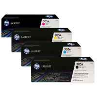4 Pack Genuine HP CE410X CE411A CE413A CE412A Toner Cartridge Set 305X 305A