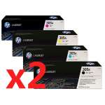 2 Lots of 4 Pack Genuine HP CE410X CE411A CE413A CE412A Toner Cartridge Set 305X 305A