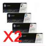 2 Lots of 4 Pack Genuine HP CF210X CF211A CF213A CF212A Toner Cartridge Set 131X 131A