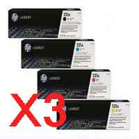 3 Lots of 4 Pack Genuine HP CF210X CF211A CF213A CF212A Toner Cartridge Set 131X 131A