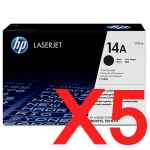 5 x Genuine HP CF214A Toner Cartridge 14A