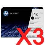 3 x Genuine HP CF214X Toner Cartridge 14X