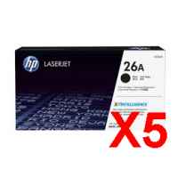 5 x Genuine HP CF226A Toner Cartridge 26A