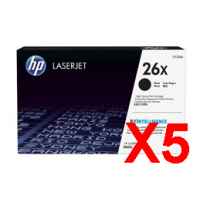 5 x Genuine HP CF226X Toner Cartridge 26X