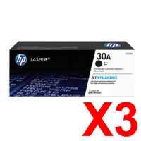 3 x Genuine HP CF230A Toner Cartridge 30A