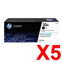 5 x Genuine HP CF230A Toner Cartridge 30A