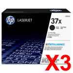 3 x Genuine HP CF237X Toner Cartridge 37X