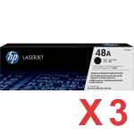 3 x Genuine HP CF248A Toner Cartridge 48A