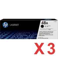 3 x Genuine HP CF248A Toner Cartridge 48A