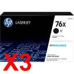 3 x Genuine HP CF276X Toner Cartridge 76X