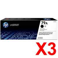 3 x Genuine HP CF279A Toner Cartridge 79A