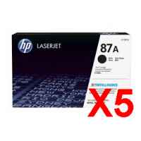 5 x Genuine HP CF287A Toner Cartridge 87A