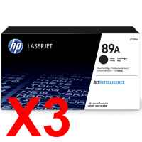 3 x Genuine HP CF289A Toner Cartridge 89A