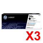 3 x Genuine HP CF294A Toner Cartridge 94A