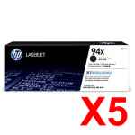 5 x Genuine HP CF294X Toner Cartridge 94X