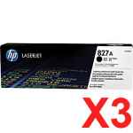 3 x Genuine HP CF300A Black Toner Cartridge 827A