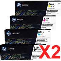 2 Lots of 4 Pack Genuine HP CF310A CF311A CF312A CF313A Toner Cartridge Set 826A