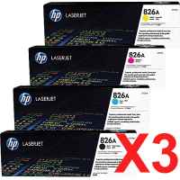 3 Lots of 4 Pack Genuine HP CF310A CF311A CF312A CF313A Toner Cartridge Set 826A