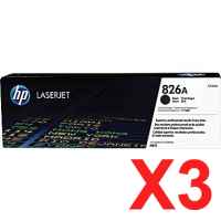 3 x Genuine HP CF310A Black Toner Cartridge 826A