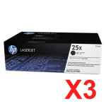 3 x Genuine HP CF325X Toner Cartridge 25X