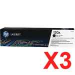 3 x Genuine HP CF350A Black Toner Cartridge 130A