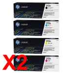 2 Lots of 4 Pack Genuine HP CF380X CF381A CF383A CF382A Toner Cartridge Set 312X 312A