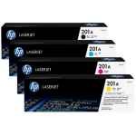 4 Pack Genuine HP CF400A CF401A CF402A CF403A Toner Cartridge Set 201A