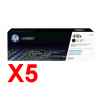 5 x Genuine HP CF410X Black Toner Cartridge 410X