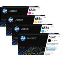 4 Pack Genuine HP CF460X CF461X CF462X CF463X Toner Cartridge Set 656X