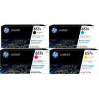 4 Pack Genuine HP CF470X CF471X CF472X CF473X Toner Cartridge Set 657X