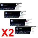 2 Lots of 4 Pack Genuine HP CF500X CF501X CF502X CF503X Toner Cartridge Set 202X