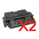 2 x Compatible HP C8061X Toner Cartridge 61X