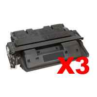 3 x Compatible HP C8061X Toner Cartridge 61X