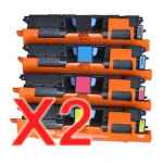 2 Lots of 4 Pack Compatible HP C9700A C9701A C9702A C9703A Toner Cartridge Set 121A