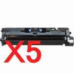 5 x Compatible HP C9700A Black Toner Cartridge 121A