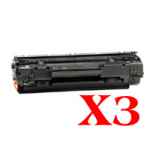 3 x Compatible HP CB436A Toner Cartridge 36A