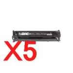 5 x Compatible HP CB540A Black Toner Cartridge 125A