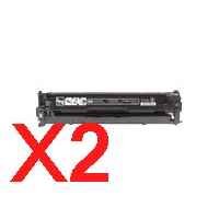 2 x Compatible HP CC530A Black Toner Cartridge 304A