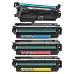 4 Pack Compatible HP CE264X CF031A CF033A CF032A Toner Cartridge Set 646X 646A