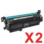 2 x Compatible HP CE264X Black Toner Cartridge 646X