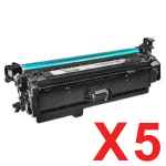 5 x Compatible HP CE264X Black Toner Cartridge 646X