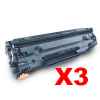 3 x Compatible HP CE285A Toner Cartridge 85A